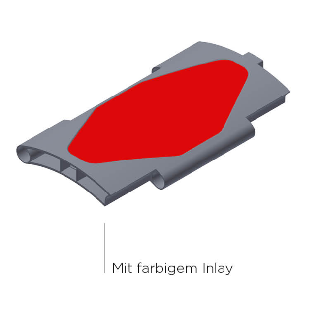 Segmente mit farbigem Inlay Doppelwandig